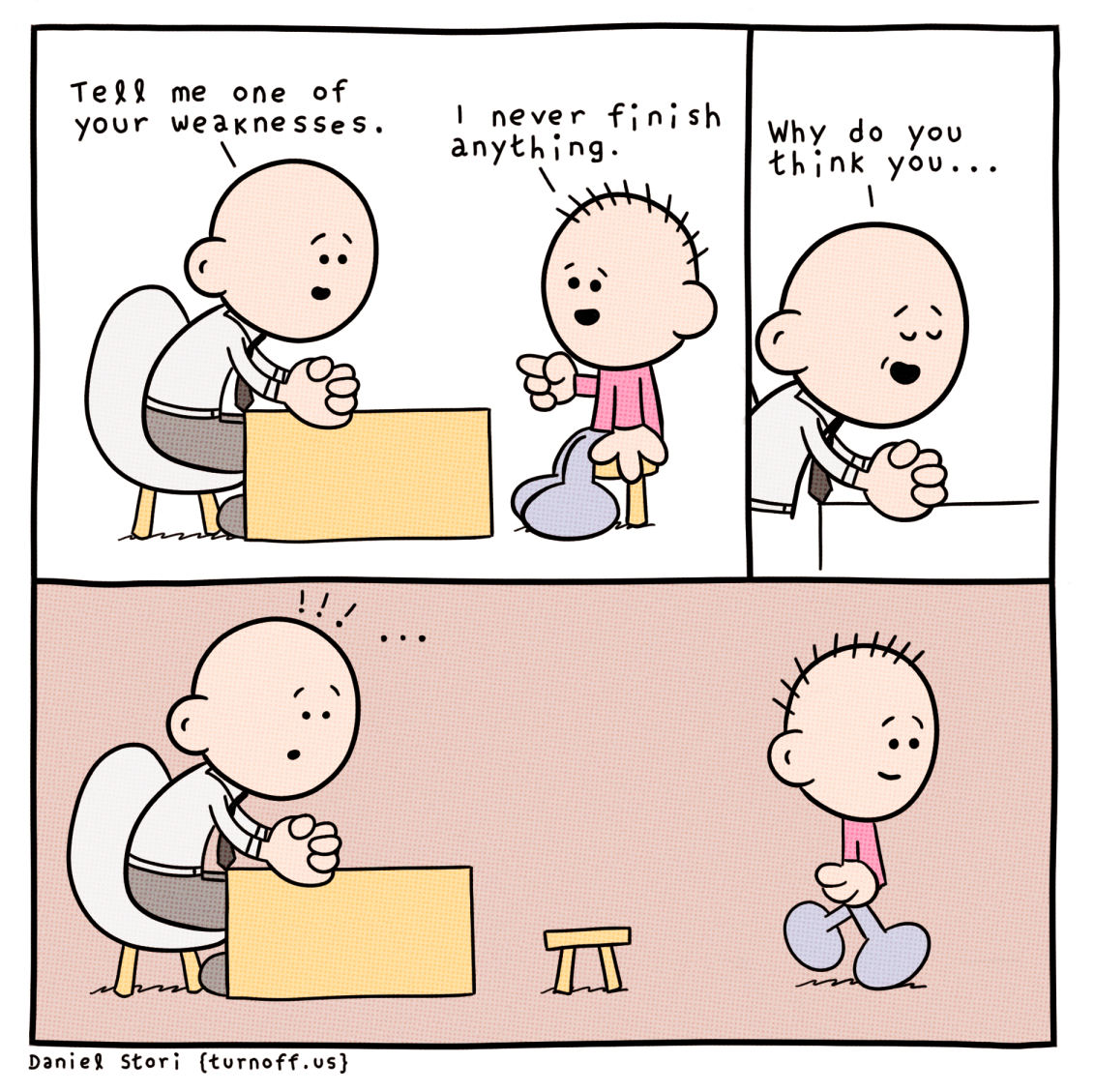 turnoff.us – the depressed developer 42 (2018-10-17). Daniel Stori, CC BY-NC-SA 4.0. https://turnoff.us/geek/the-depressed-developer-42/