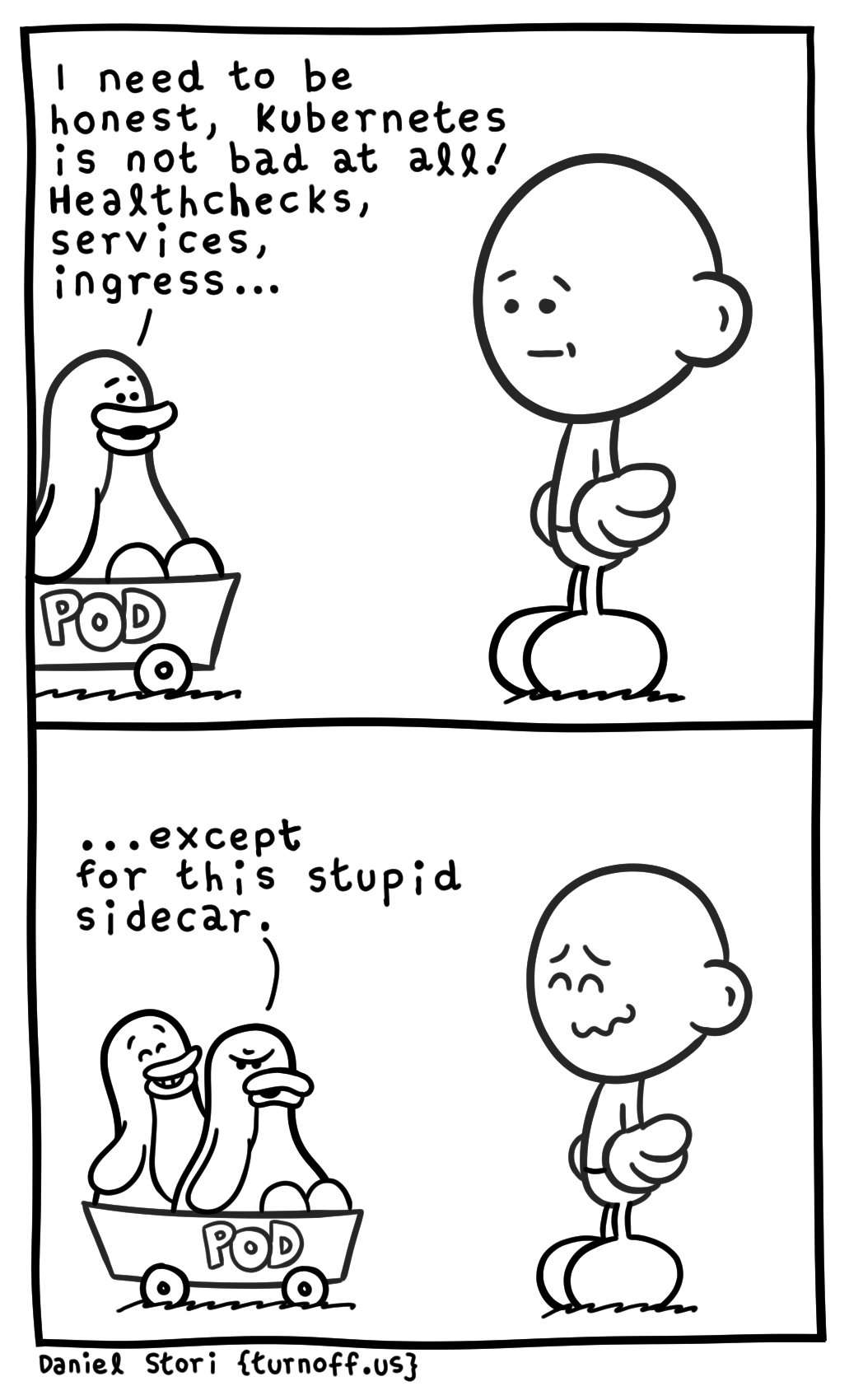 turnoff.us – the depressed developer 52 (2019-06-20). Daniel Stori, CC BY-NC-SA 4.0. https://turnoff.us/geek/the-depressed-developer-52/