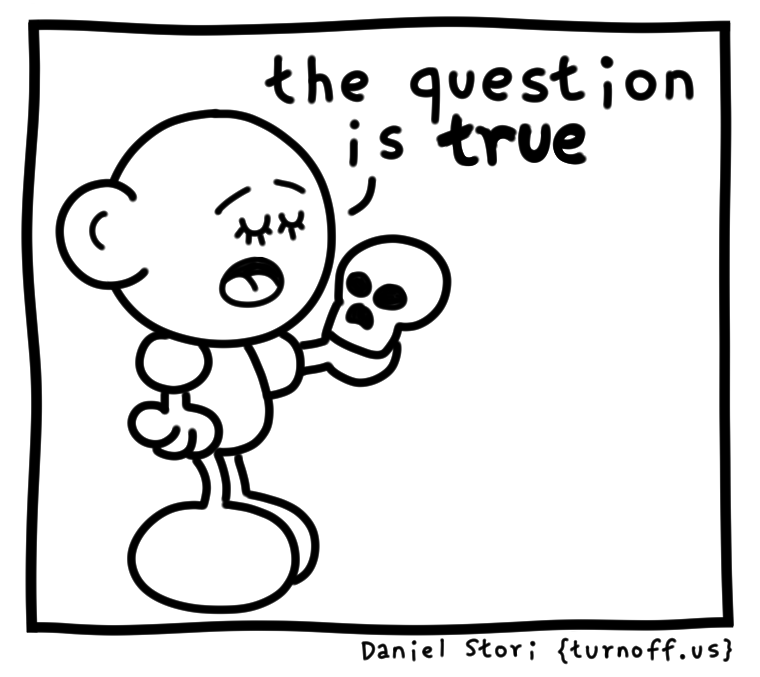 turnoff.us – if hamlet were a programmer (2024-02-21). Daniel Stori, CC BY-NC-SA 4.0. https://turnoff.us/geek/hamlet-programmer/