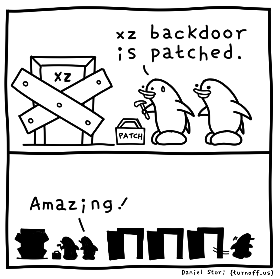 turnoff.us – xz backdoor (2024-03-30). Daniel Stori, CC BY-NC-SA 4.0. https://turnoff.us/geek/xz-backdoor/