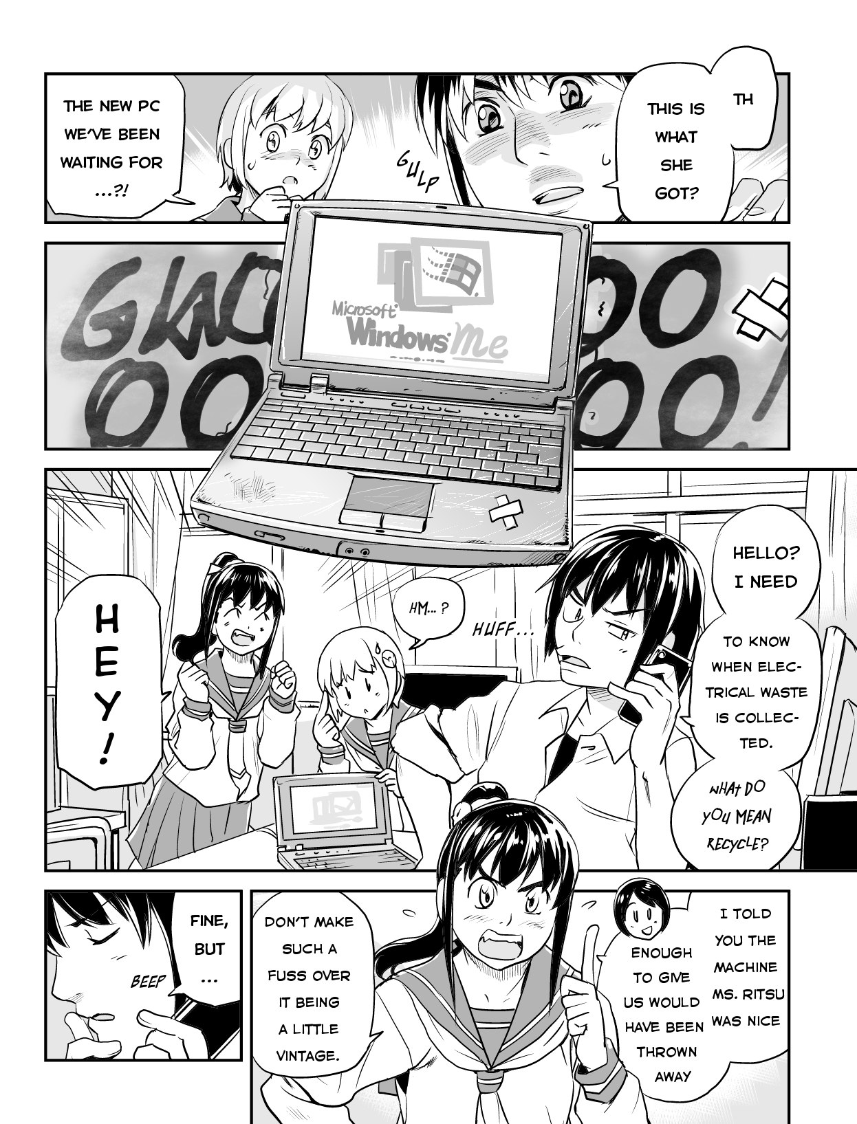 Ubunchu! chapter 11, page 2. Hiroshi Seo (Seotch), published by ASCII Media Works in Ubuntu Magazine Japan. License — original CC BY-NC 3.0 (https://creativecommons.org/licenses/by-nc/3.0/); English translation by Tarek Saier (https://sirtetris.gitlab.io/ubunchu-translation/), CC BY-NC 4.0.