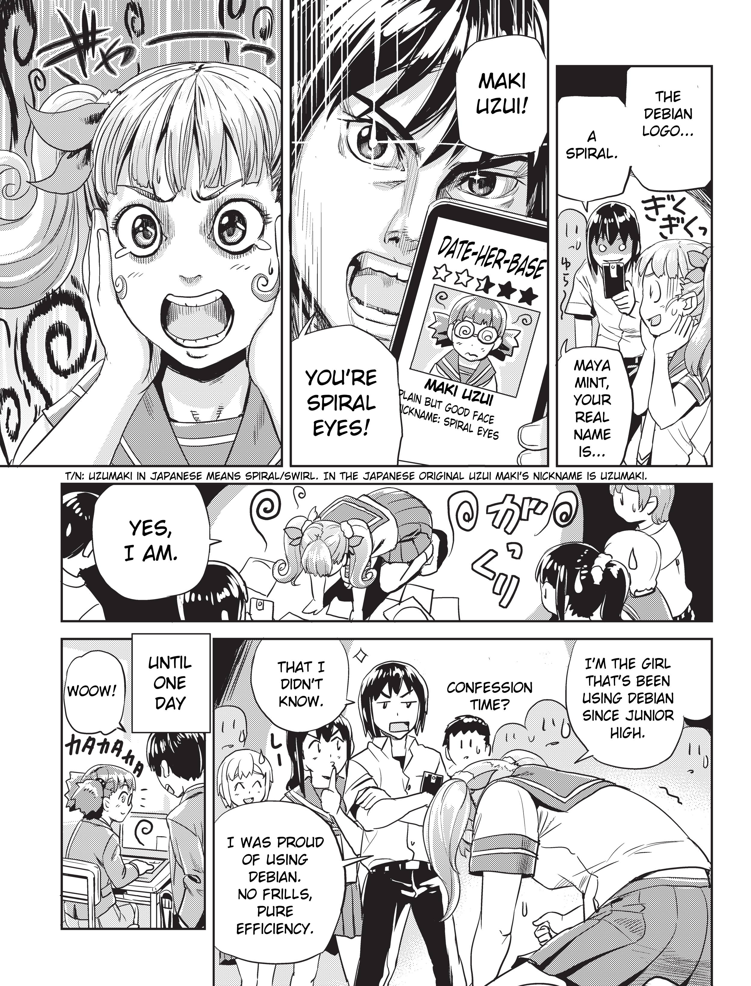 Ubunchu! chapter 12, page 13. Hiroshi Seo (Seotch), published by ASCII Media Works in Ubuntu Magazine Japan. License — original CC BY-NC-SA 2.1 JP (https://creativecommons.org/licenses/by-nc-sa/2.1/jp/); English translation by Tarek Saier, cleaning & typesetting by PublicDesert (https://github.com/publicdesert/ubunchu_english), CC BY-NC-SA 4.0.