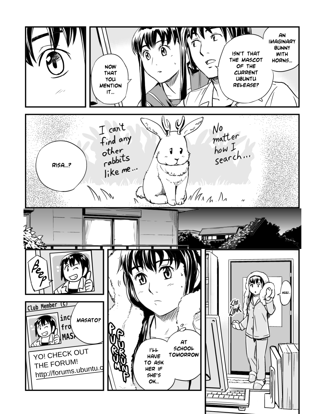Ubunchu! chapter 4, page 10. Hiroshi Seo (Seotch), published by ASCII Media Works in Ubuntu Magazine Japan. License — original CC BY-NC 3.0 (https://creativecommons.org/licenses/by-nc/3.0/); English translation by the Ubunchu translators group (https://gitlab.com/ubunchu-translators/ubunchu), CC BY-NC 3.0.