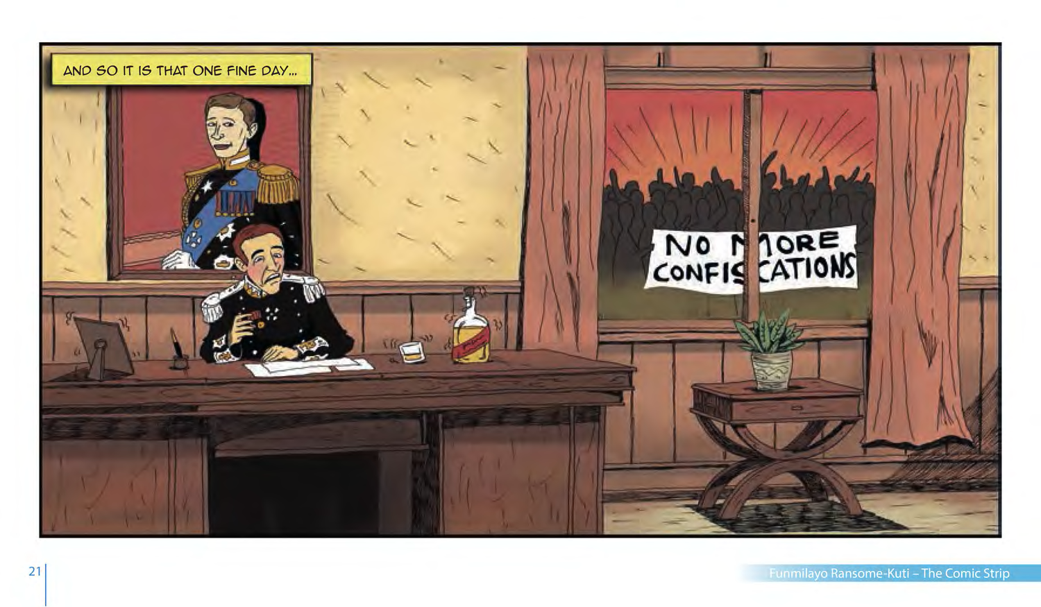 Funmilayo Ransome-Kuti and the Women’s Union of Abeokuta (UNESCO Series on Women in African History, 2014), comic strip page 14. Alaba Onajin (illustrations); Obioma Ofoego (script). © UNESCO 2014, CC BY-SA 3.0 IGO.