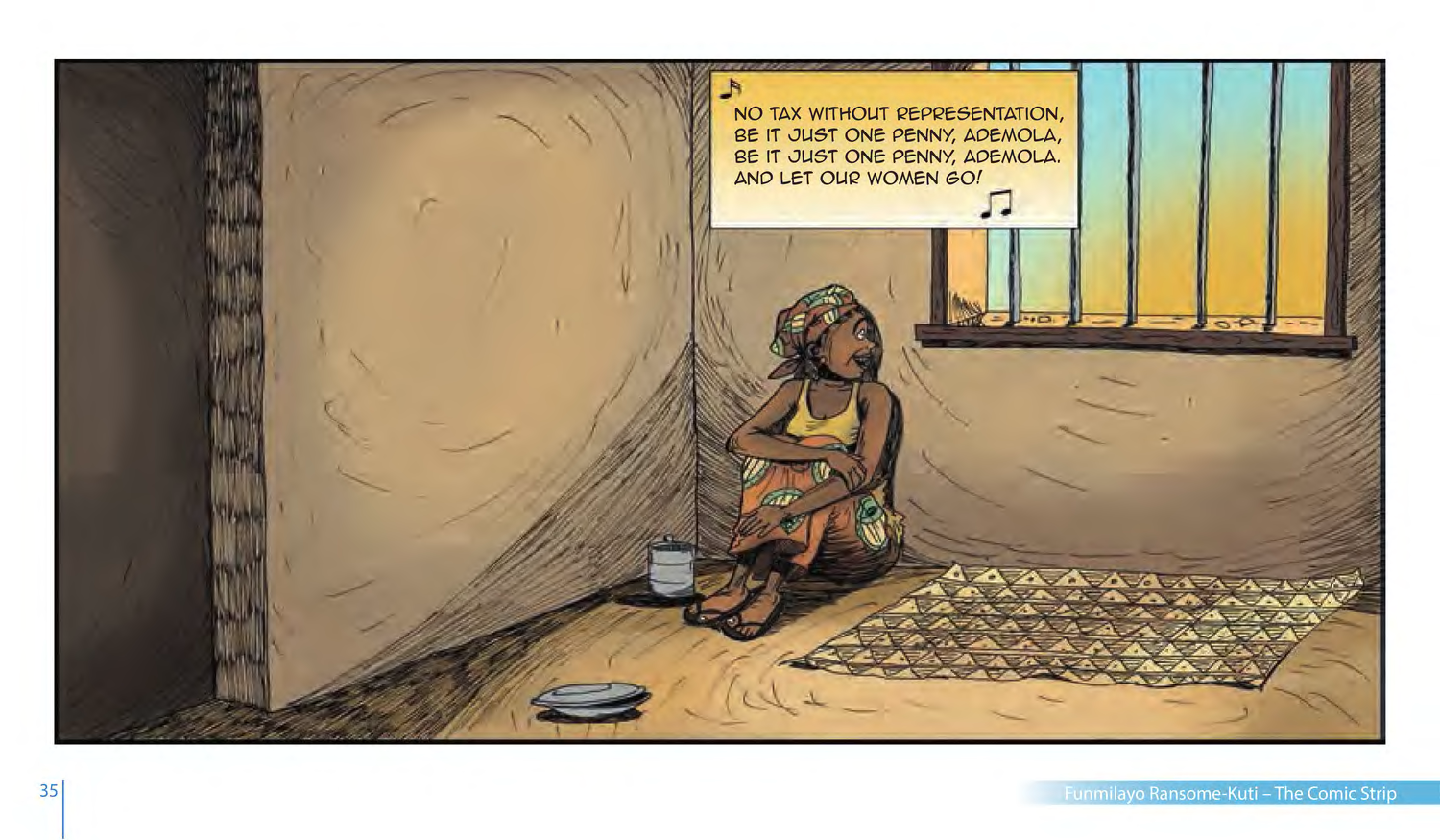 Funmilayo Ransome-Kuti and the Women’s Union of Abeokuta (UNESCO Series on Women in African History, 2014), comic strip page 28. Alaba Onajin (illustrations); Obioma Ofoego (script). © UNESCO 2014, CC BY-SA 3.0 IGO.