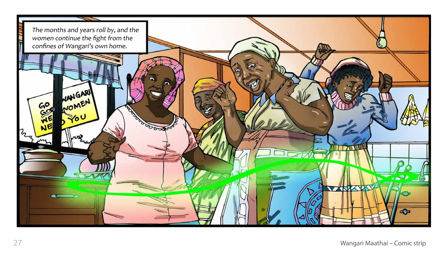 Wangari Maathai and the Green Belt Movement (UNESCO Series on Women in African History, 2014), comic strip page 20. Eric Muthoga (illustrations); Obioma Ofoego (script). © UNESCO 2014, CC BY-SA 3.0 IGO.