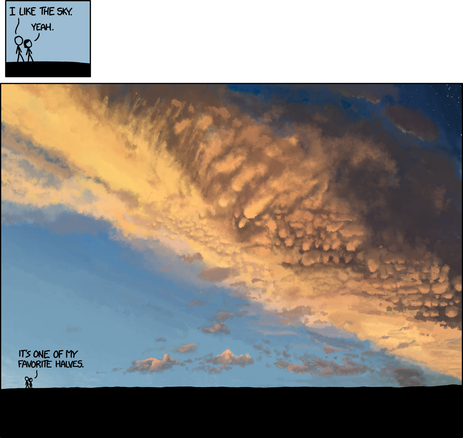 The other half has some cool shipwrecks, rocks, and snakes, but if you move those out of the way, it also has more sky.