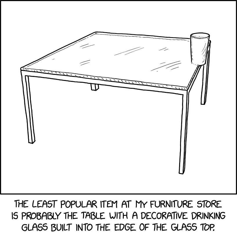 You can pour a drink into it while hosting a party, although it's a real pain to fit in the dishwasher afterward.