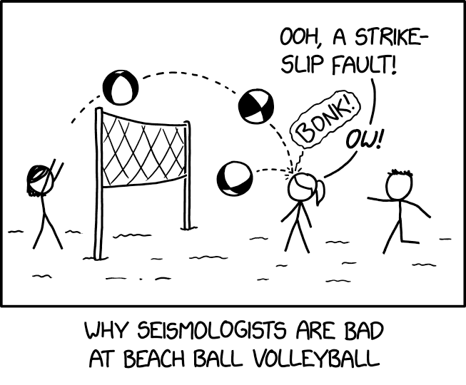 And even when they're not distracted, they usually get kicked out for illegal under-the-net 'subduction spikes'.