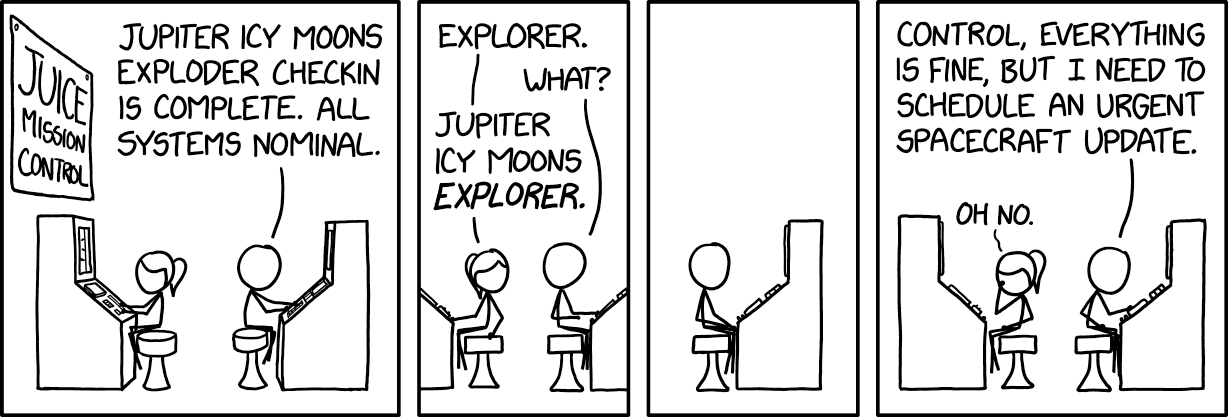 I need to push some updates to the remote sensing instruments, which are there to measure the surface and definitely not do anything else.