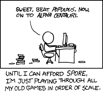 Way to not support the GMA 950 under OS X, Spore.  :(
