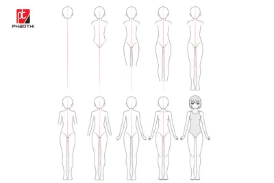 애니메이션 여성 캐릭터 전신 그리기 가이드