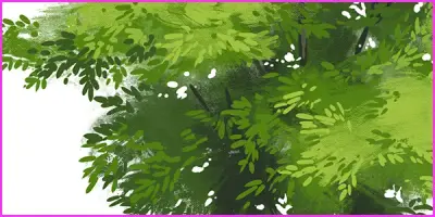 Techniques d'illustration du feuillage avec profondeur de champ